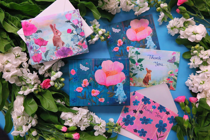 Boxed Notecards | Floral Rabbits