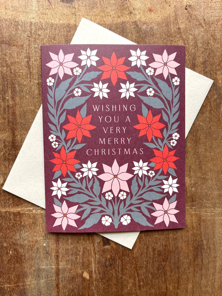 Boxed Holiday Cards "Burgundy Floral"