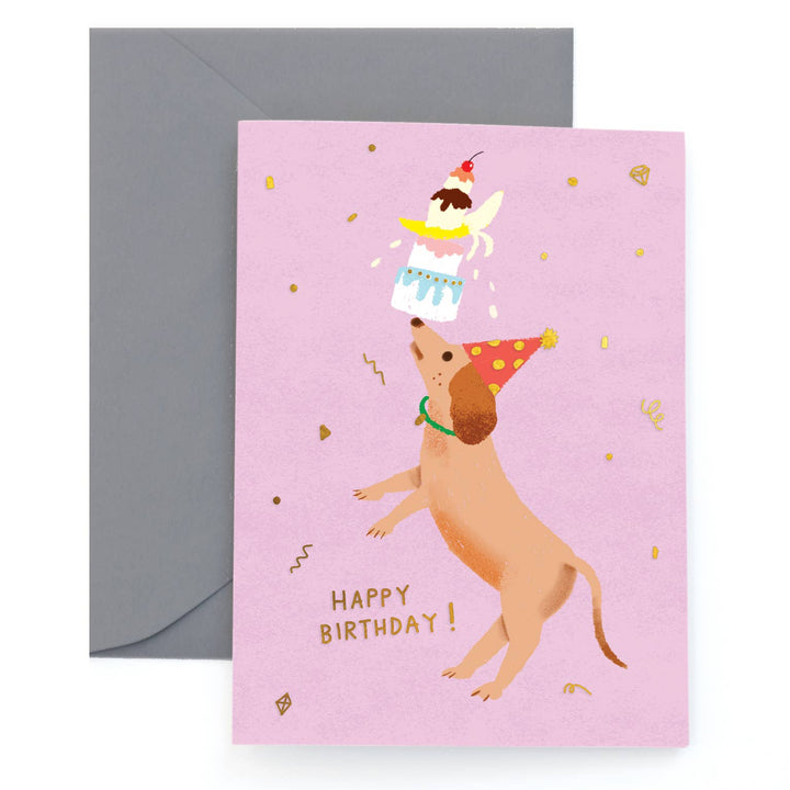 Birthday Card "Party Dog"