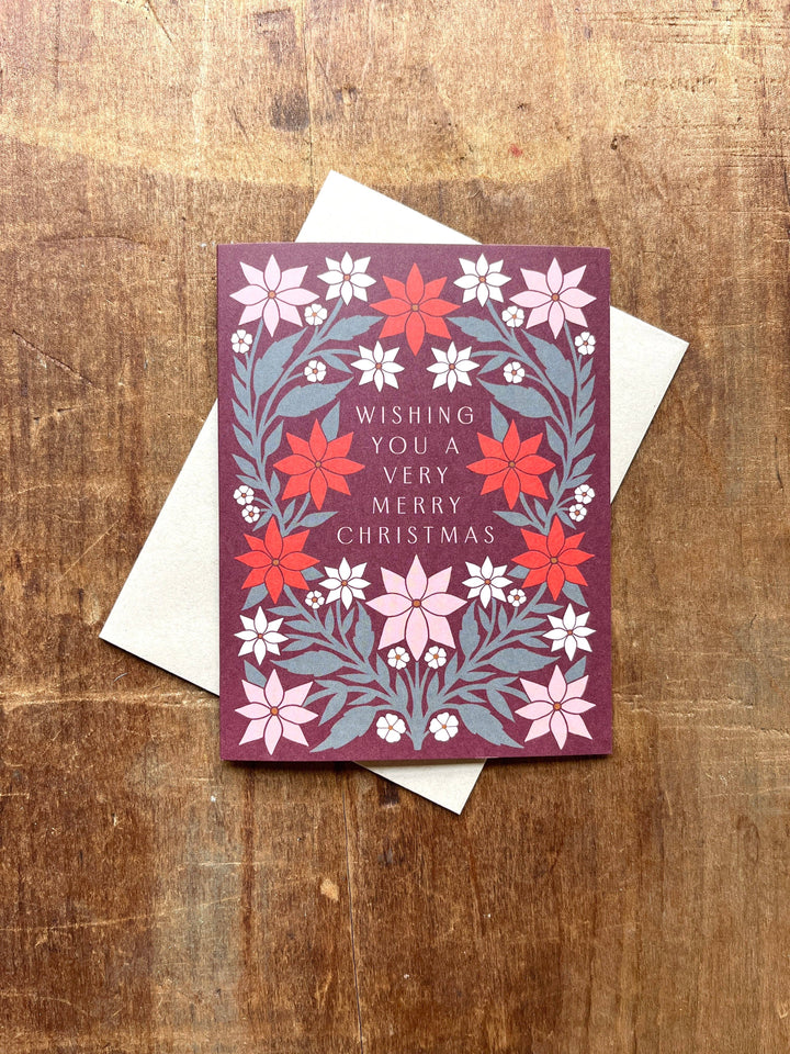 Boxed Holiday Cards "Burgundy Floral"
