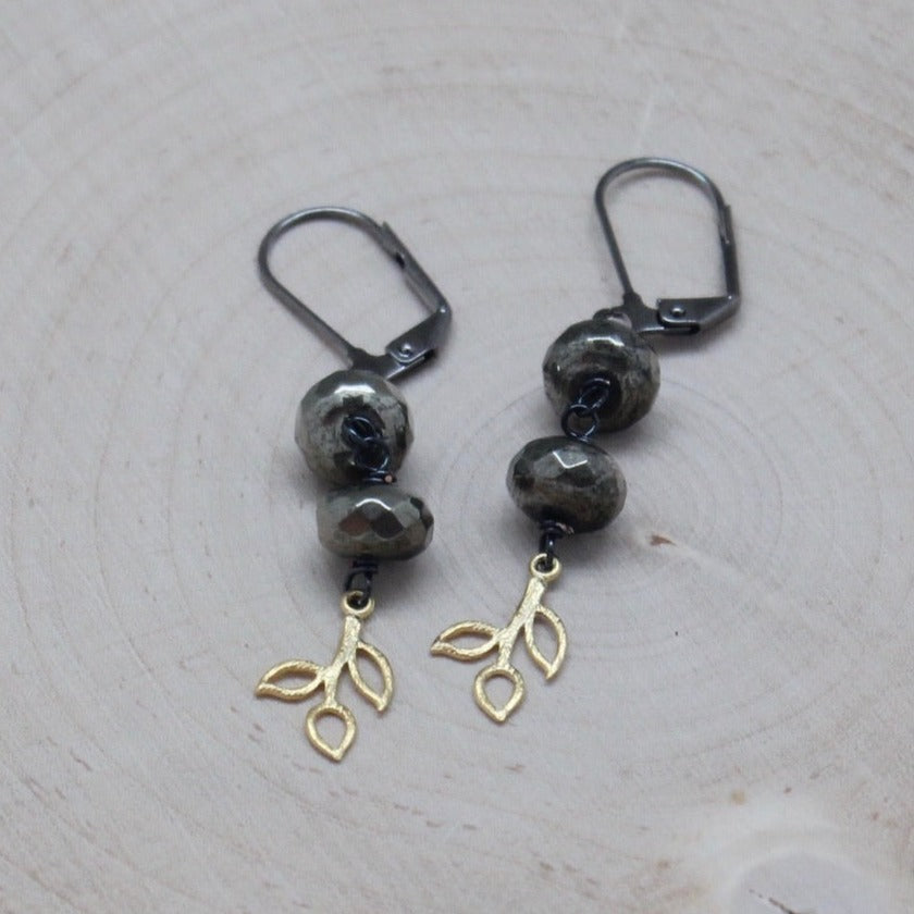 Gunmetal Wire Wrap Earrings | Sale