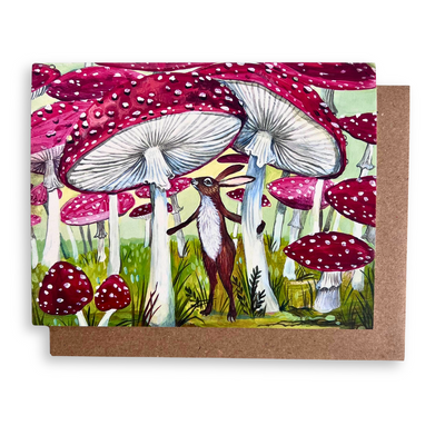 "Mushroom Garden" Blank Card