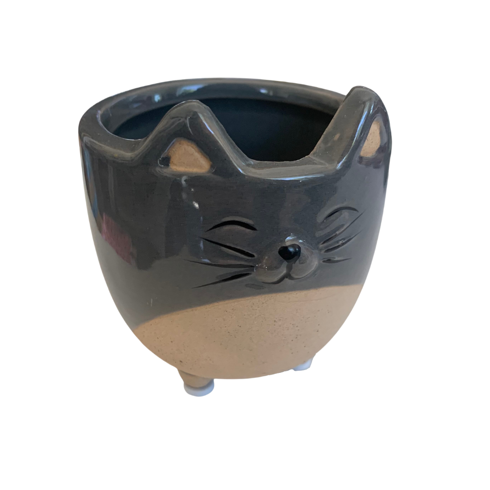 cat pot plant holder Cat on Legs Planter, Small