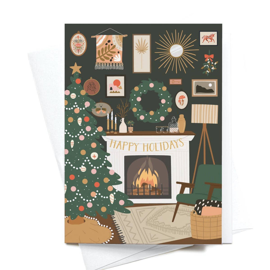 Boxed Christmas Cards "Holiday Fireplace"