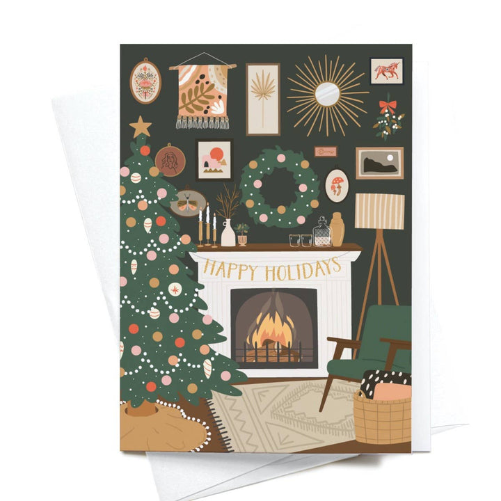 Boxed Christmas Cards "Holiday Fireplace"