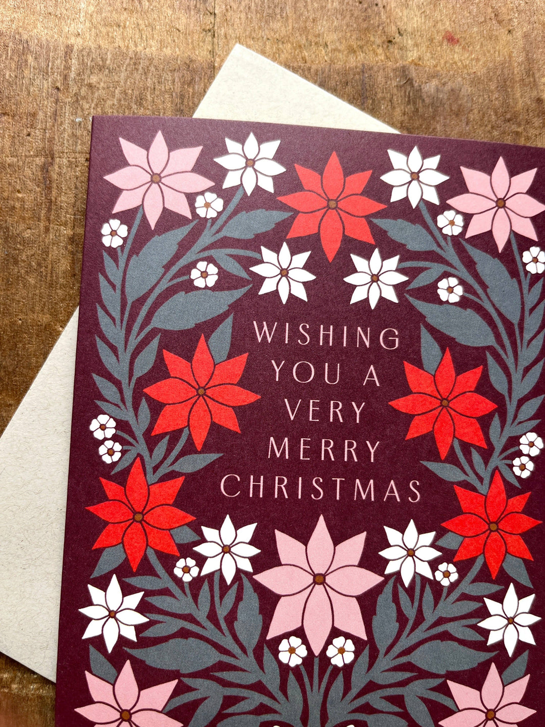 Boxed Holiday Cards "Burgundy Floral"