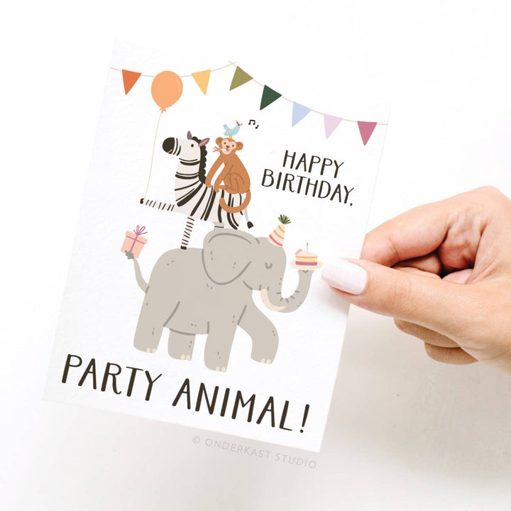 Birthday Card "Party Animal Elephant"
