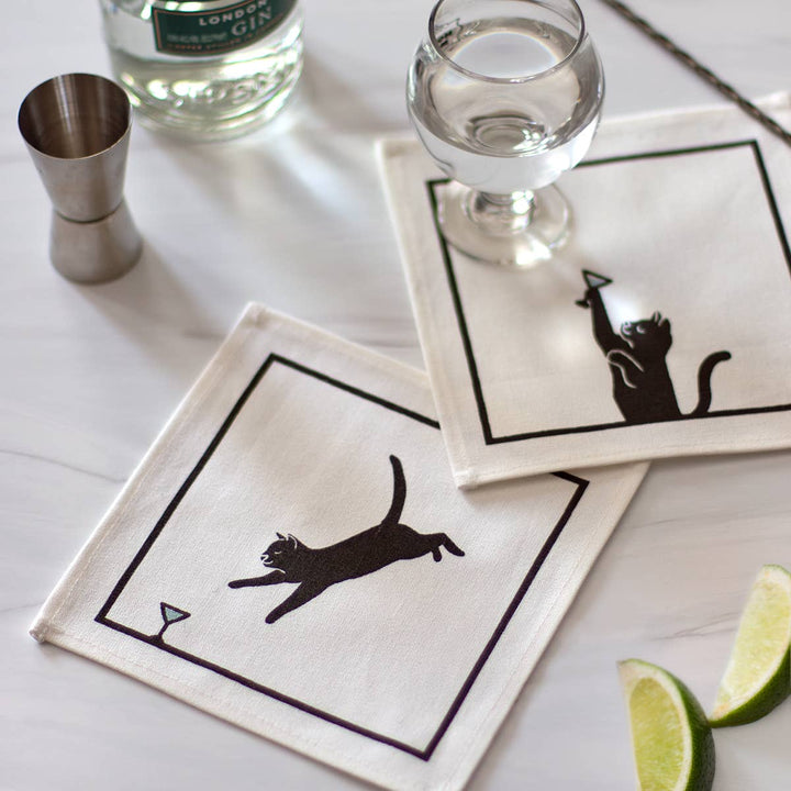 Cocktail Napkins | Black Cat Martini