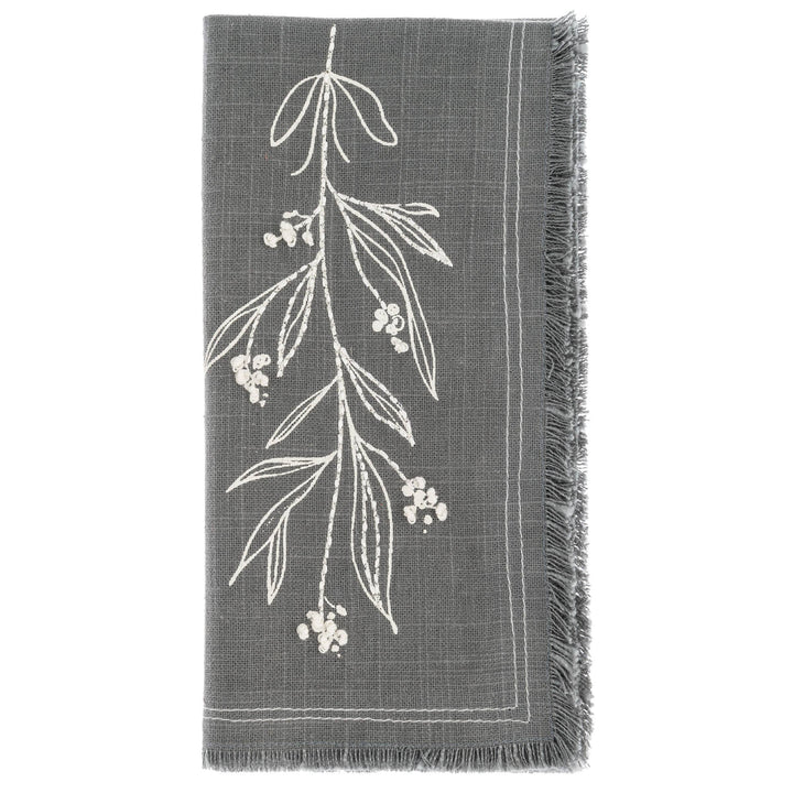 Embroidered Cotton Dinner Napkins
