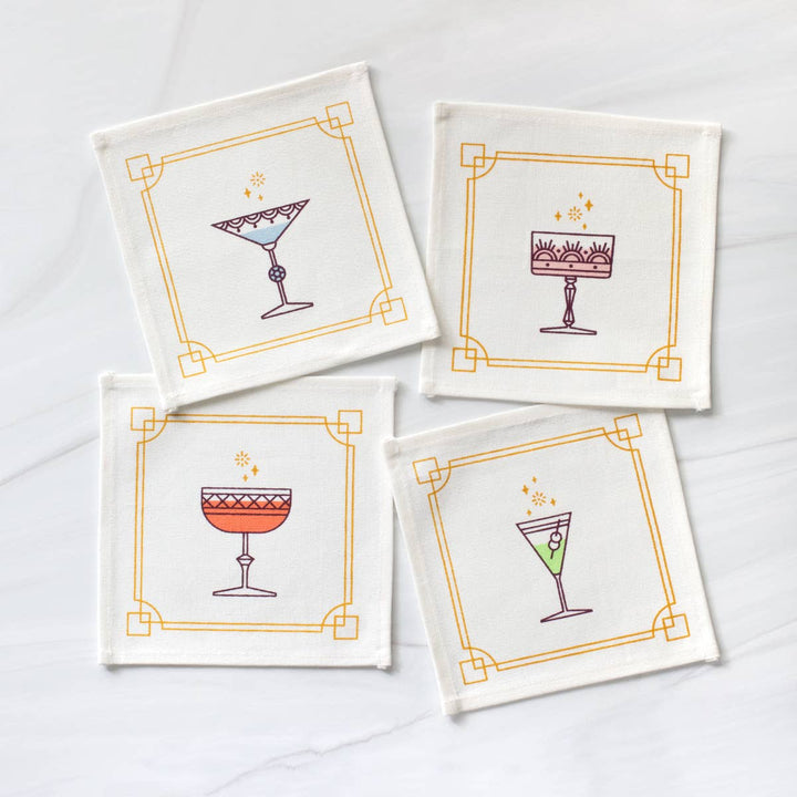 Cocktail Napkins | Festive Glassware