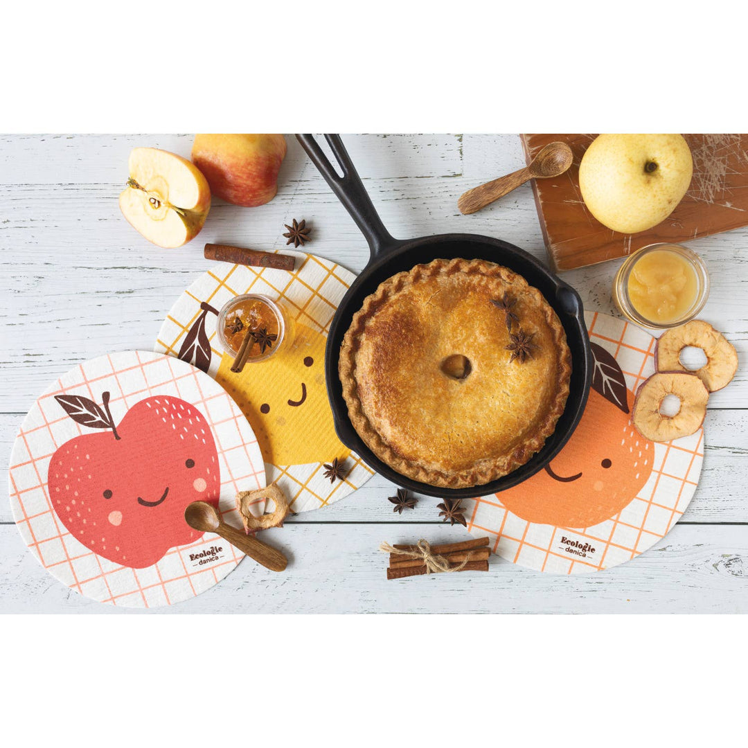 Swedish Dishcloth | Round Orange