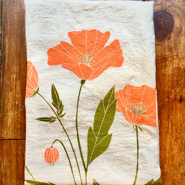 Tea Towel | California Poppy