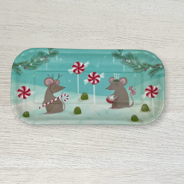 Melamine "Paper" Tray | Christmas Mice