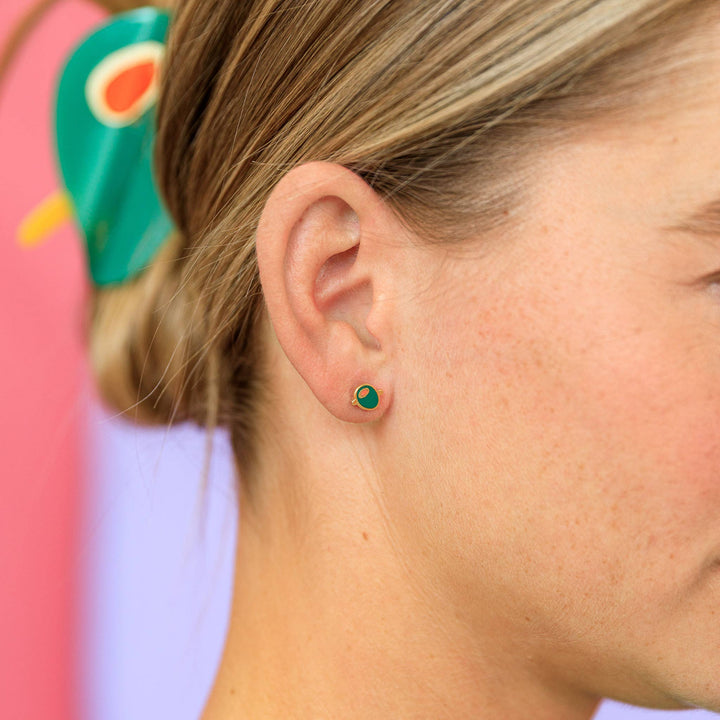 Earrings | Martini Olive Studs