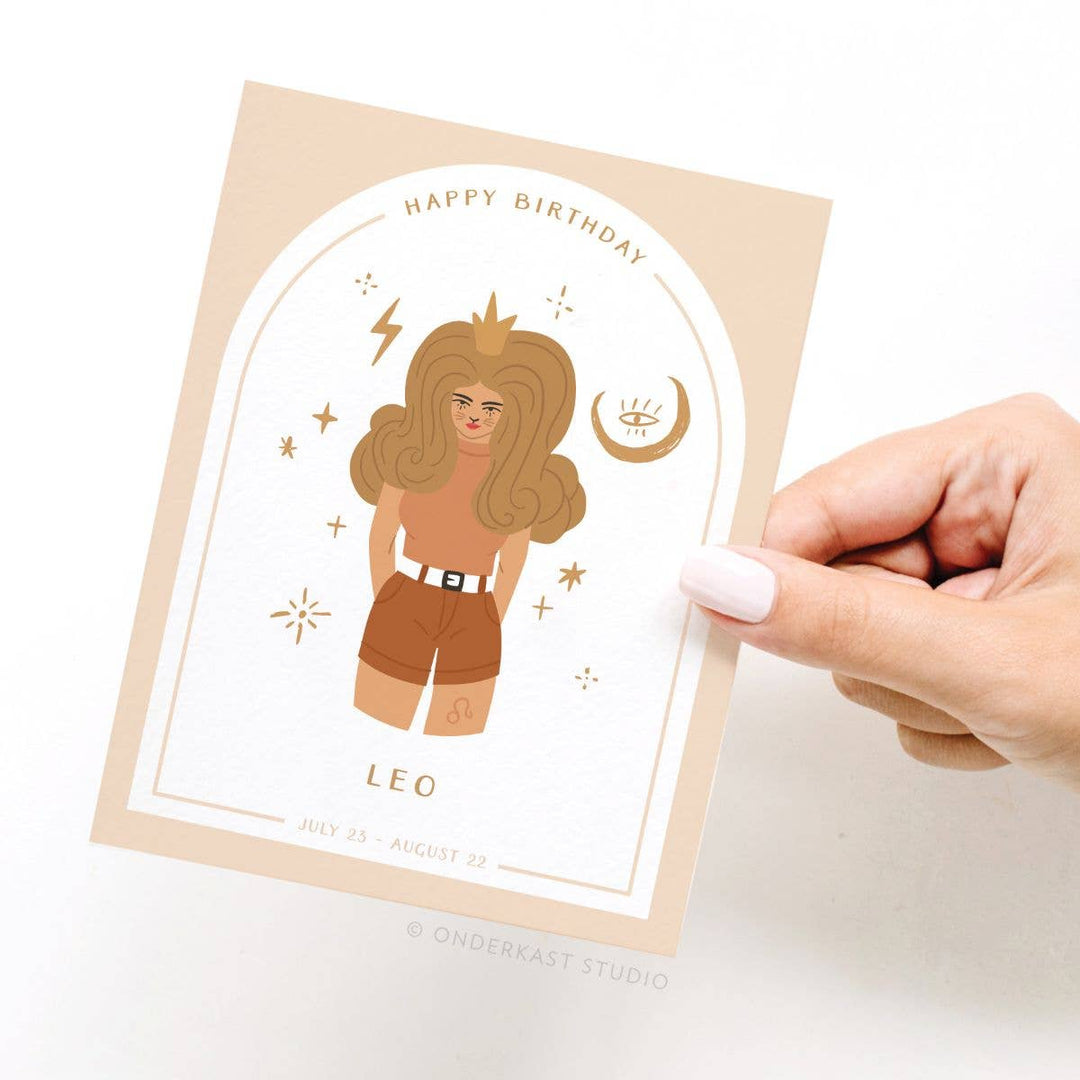 Birthday Card "Zodiac Leo"