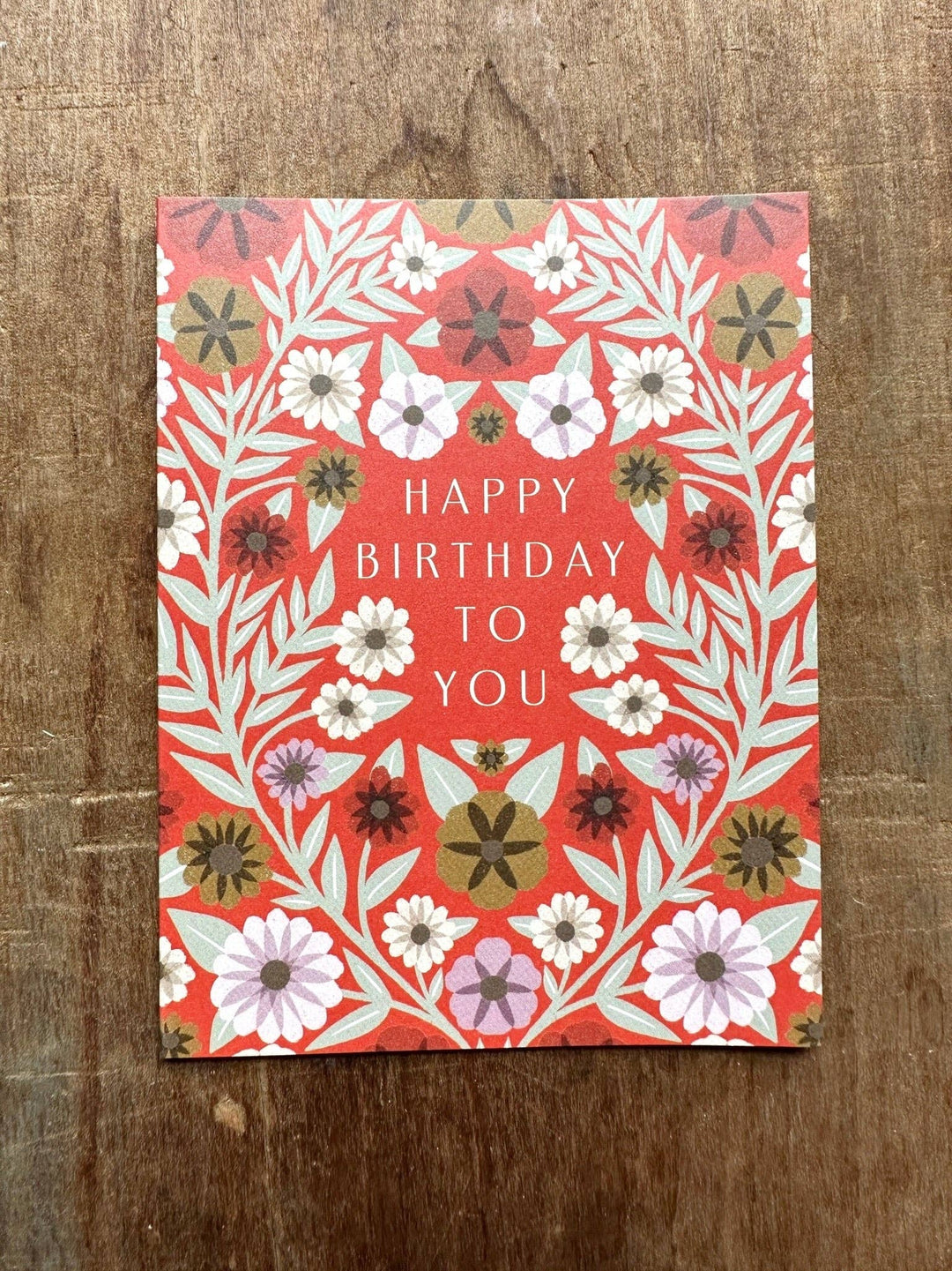 Birthday Card "Red Floral"