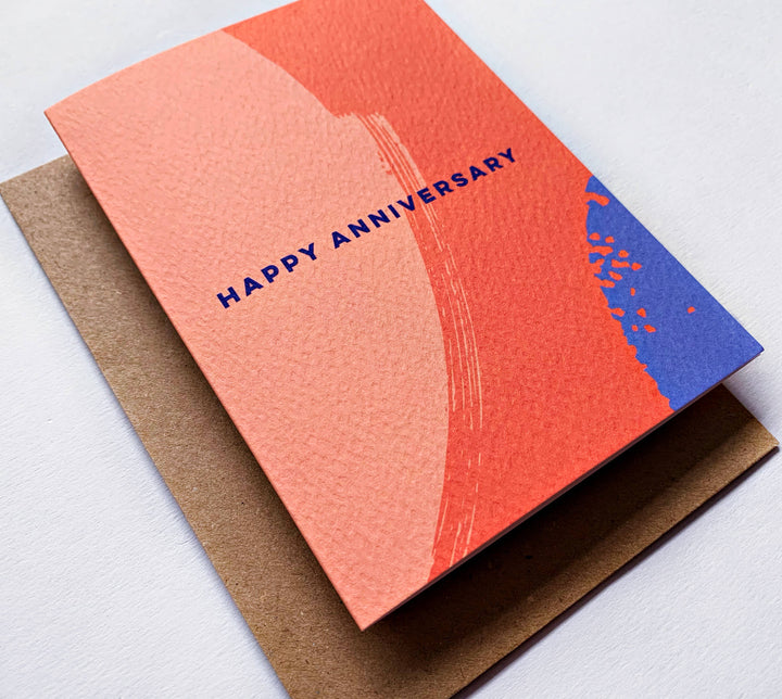 Anniversary Card "Brush Strokes"