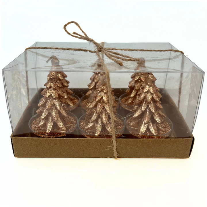 Christmas Votive Set | Bronze Trees