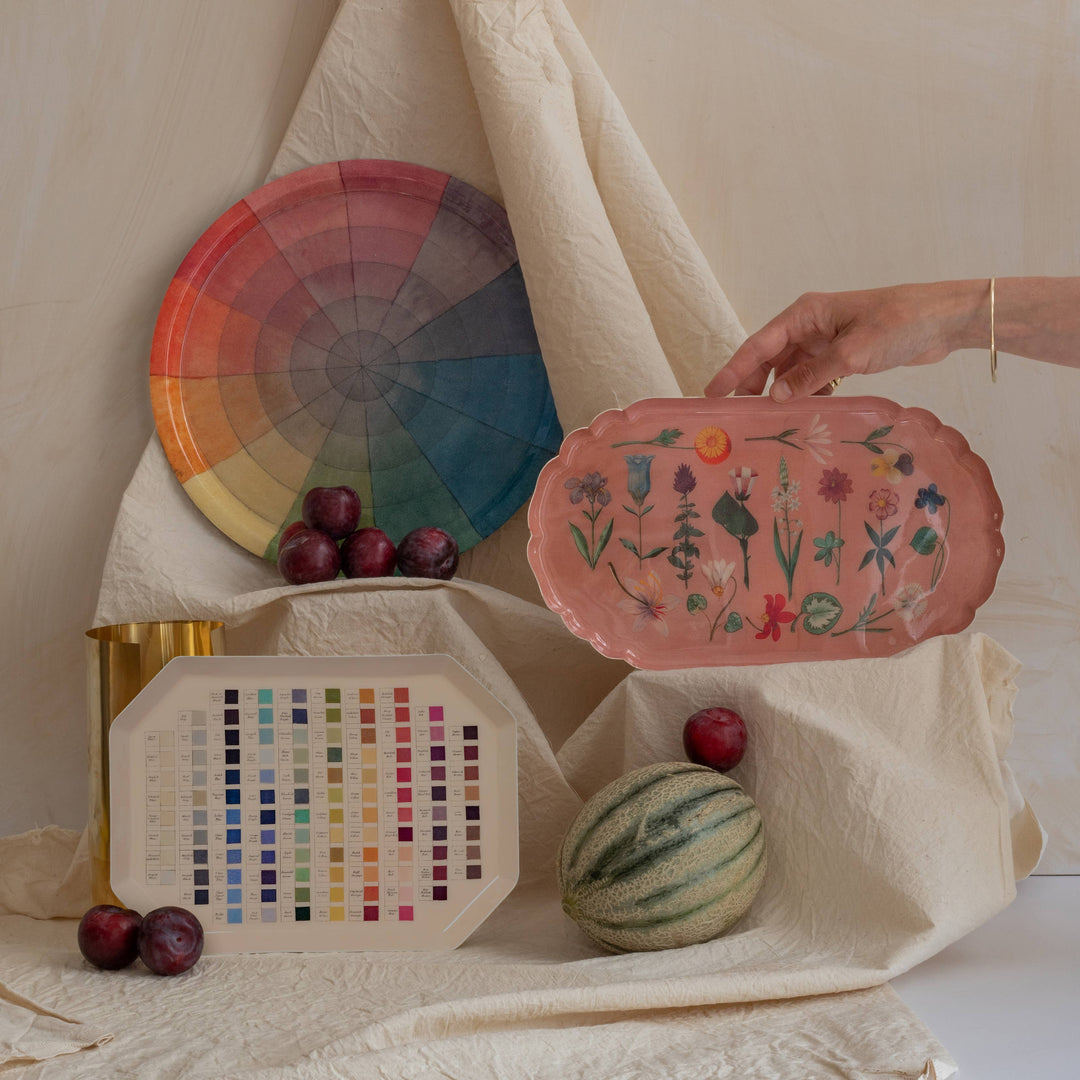 Enamel Tray | Festival of Flowers Scalloped