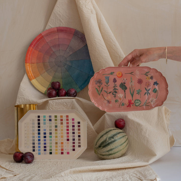 Enamel Tray | Festival of Flowers Scalloped