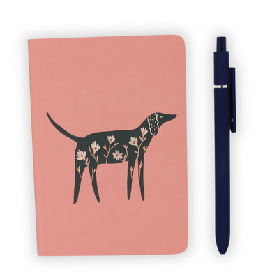 Mini Notebook | Floral Dog