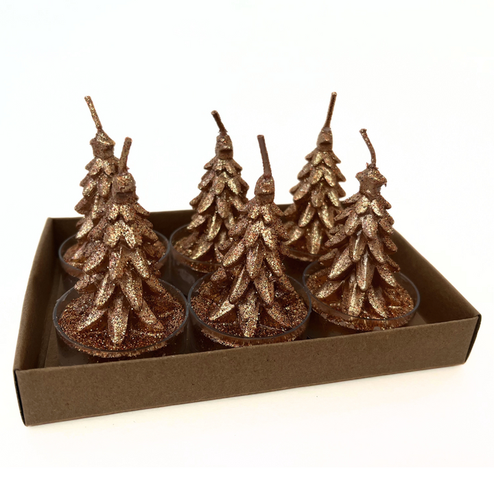 Christmas Votive Set | Bronze Trees