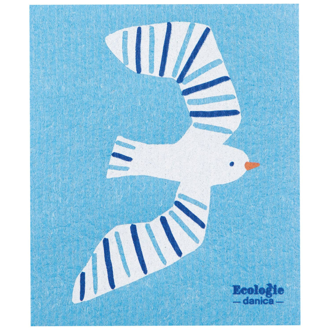 Swedish Dishcloth | Bird on Blue