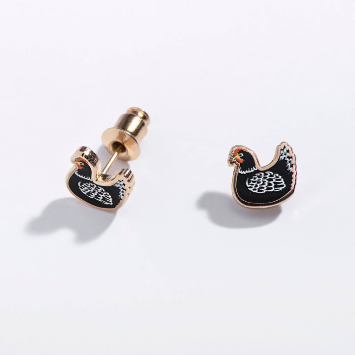 Post Earrings | Chickens