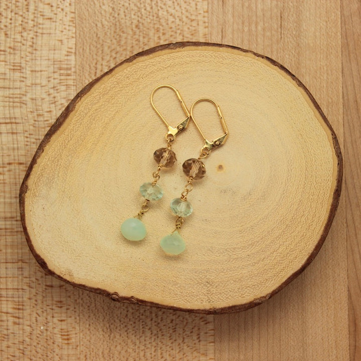 Gold Wire Wrap Earrings