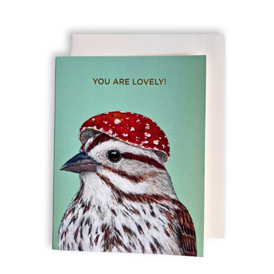 "Lovely Sparrow" Blank Card