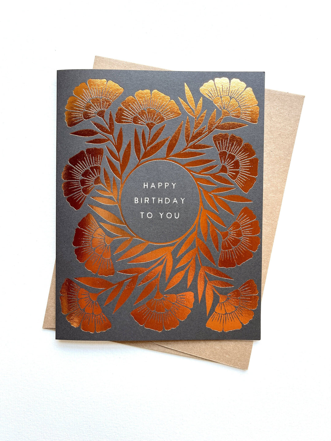Birthday Card "Gold Metallic Floral"