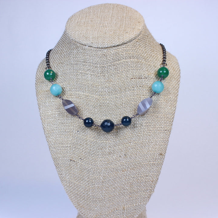 Gunmetal Colorblock Necklaces