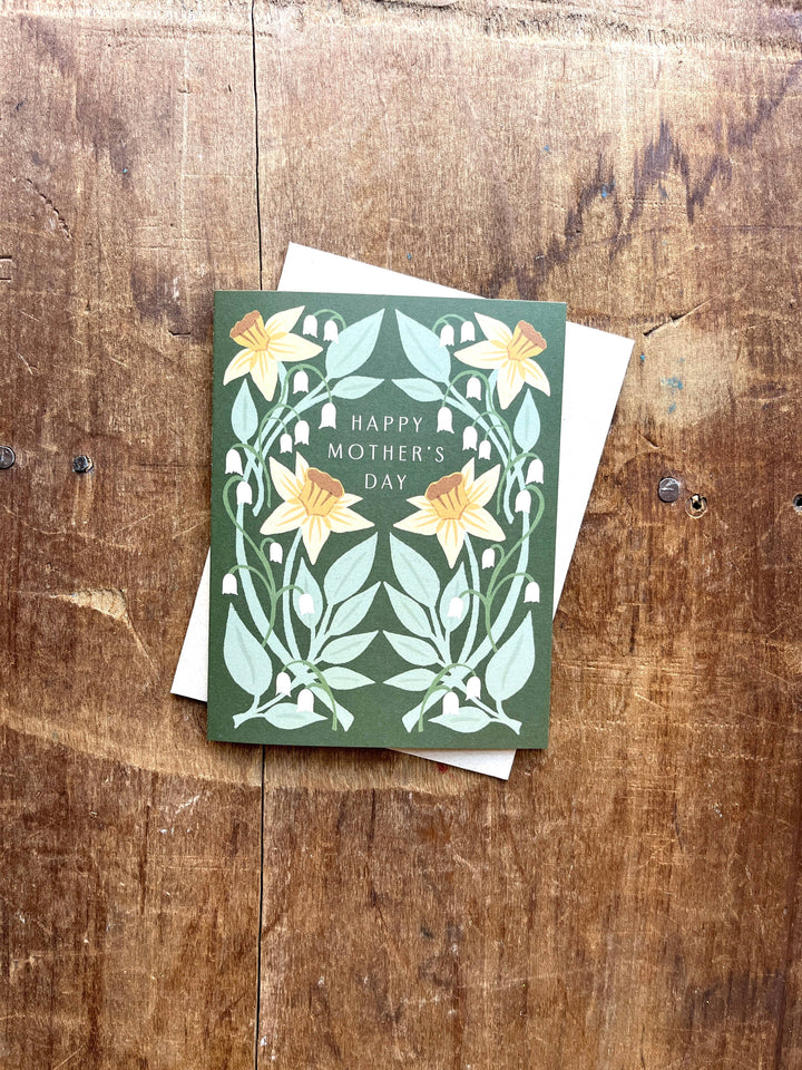 Mother's Day Card "Flowers on Green"