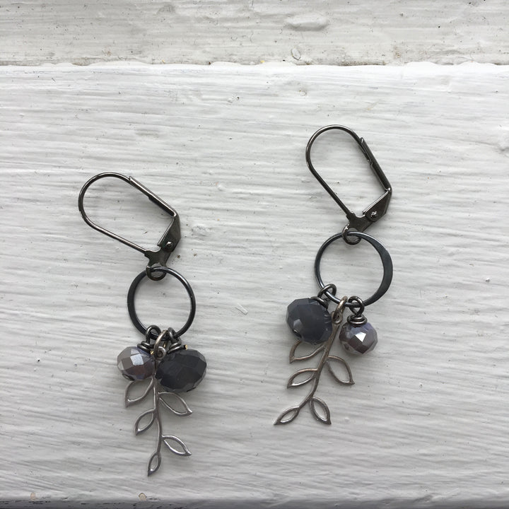 Gunmetal Geometric Earrings | Sale