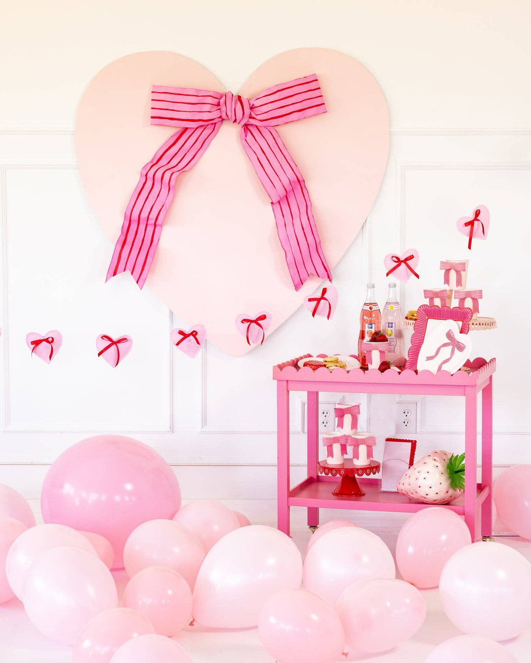 Garland | Pink Felt Heart Banner