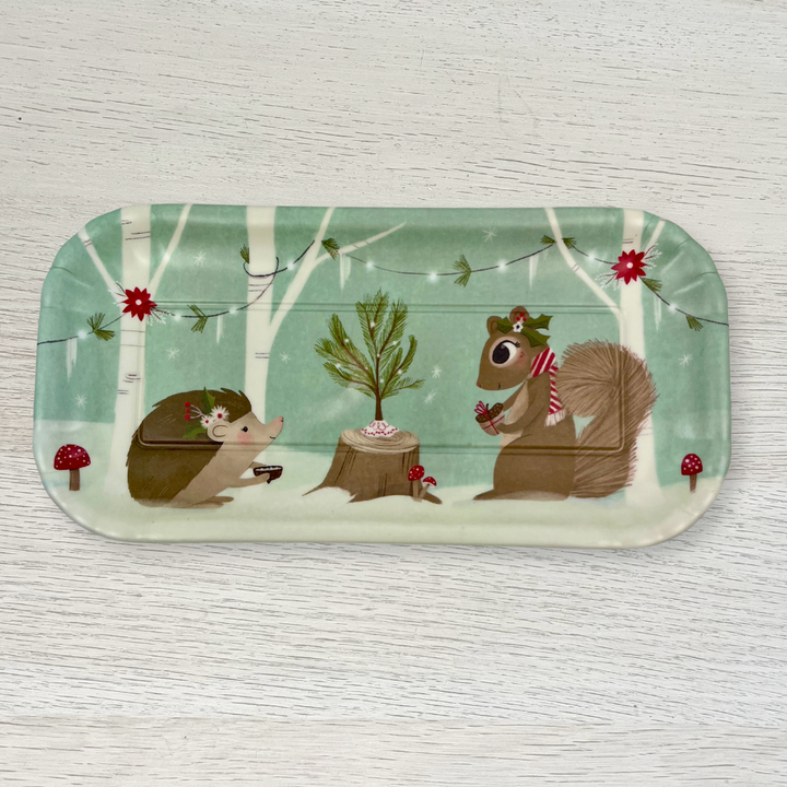 Melamine "Paper" Tray | Christmas Forest Friends