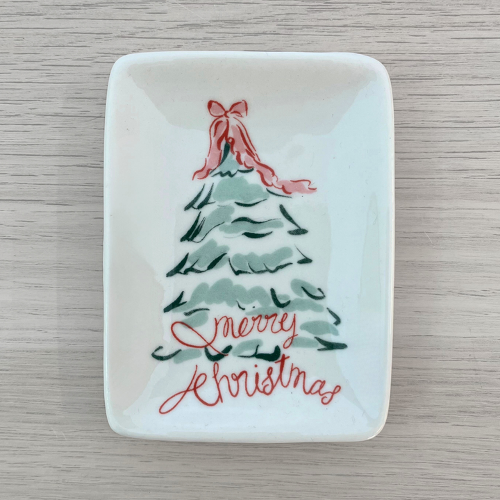 Ceramic Trinket Dish | Christmas Trees
