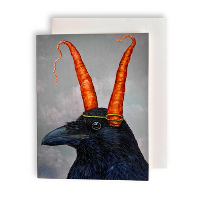 "Nevermore Raven" Blank Card