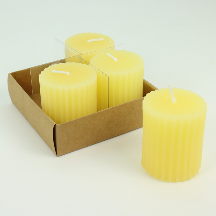 Ribbed Votive Candle Boxed Set