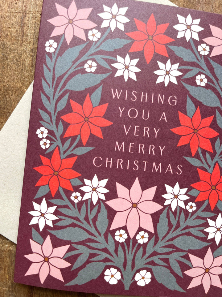 Boxed Holiday Cards "Burgundy Floral"