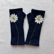 Fingerless Cashmere Gloves "Daisy"
