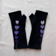 Fingerless Cashmere Gloves "Petals"