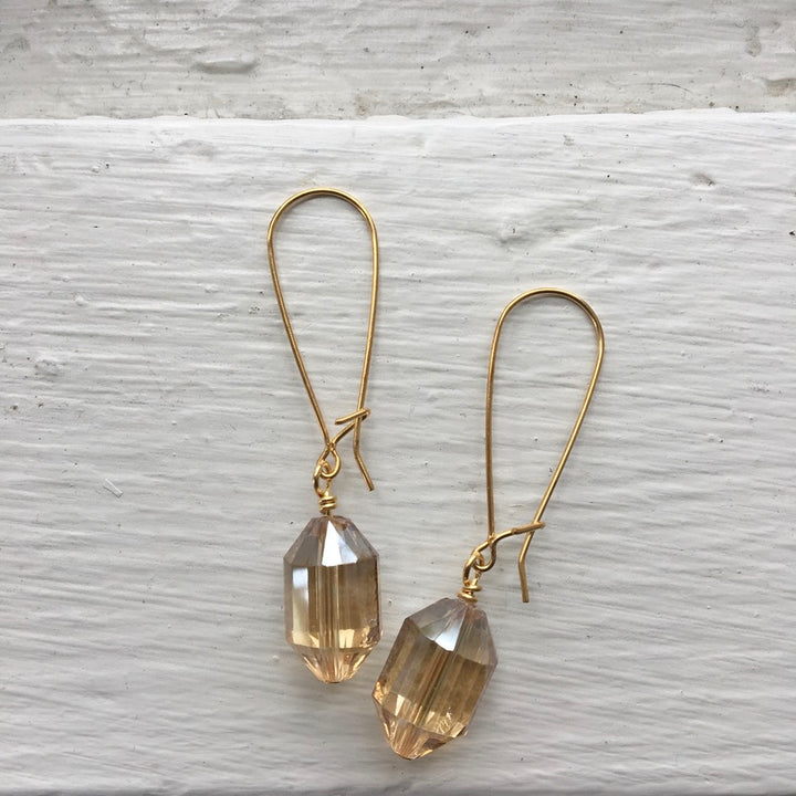 Gold Gem Drop Earrings | Sale