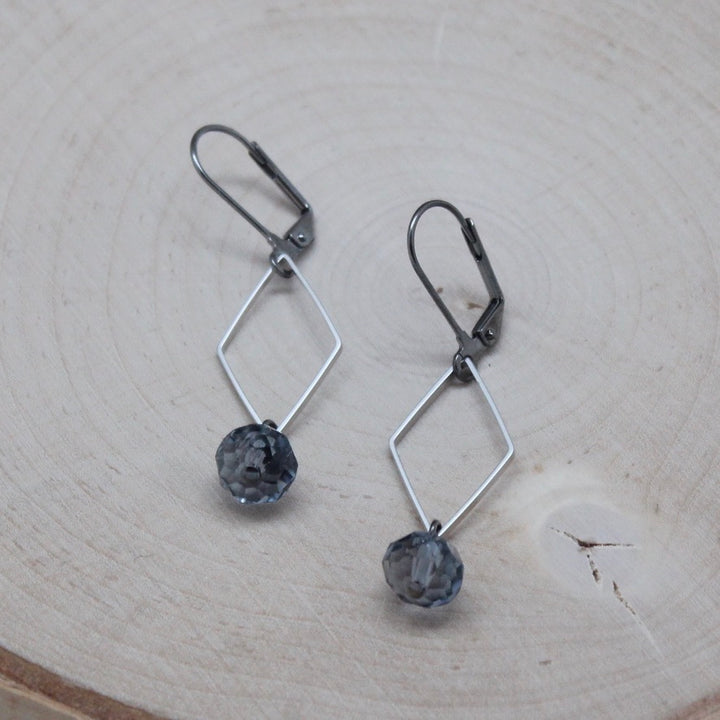 Gunmetal Geometric Earrings | Sale