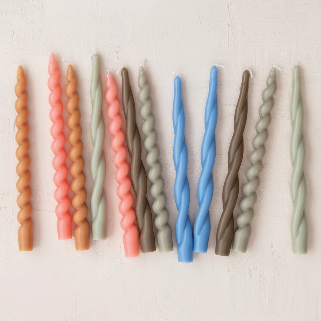 Taper Candles | Blue Twist