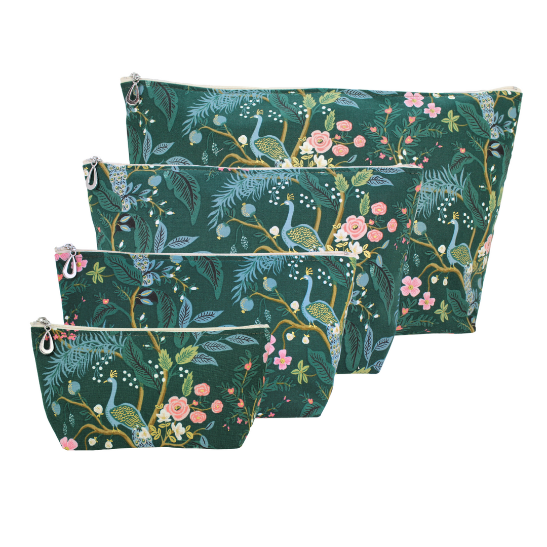 The Metallic Makeup Bag Set of 4- S, M, L + XL