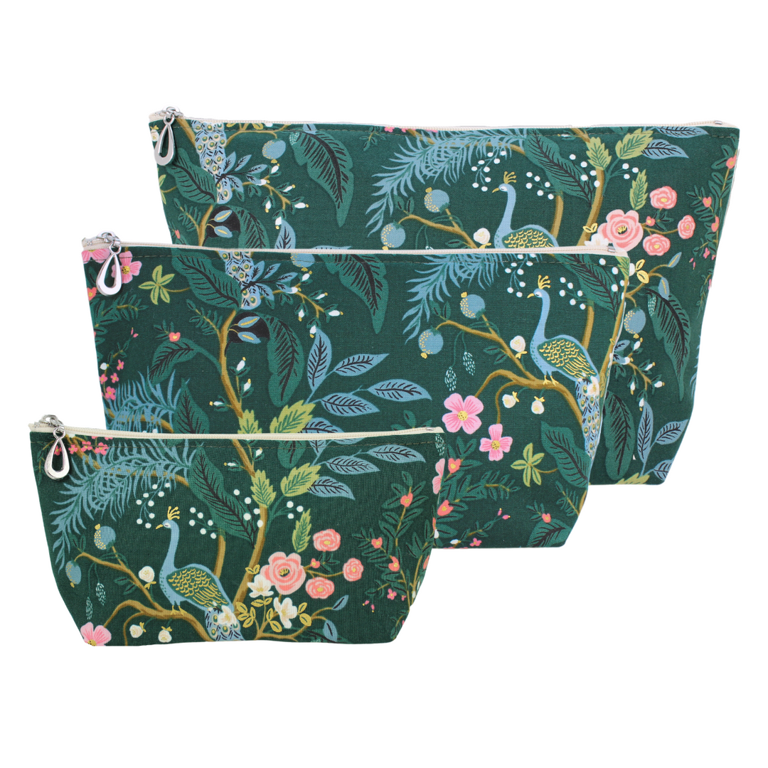The Metallic Makeup Bag Set - S, M, + L