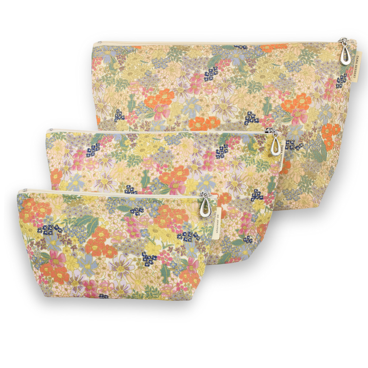 The Metallic Makeup Bag Set - S, M, + L