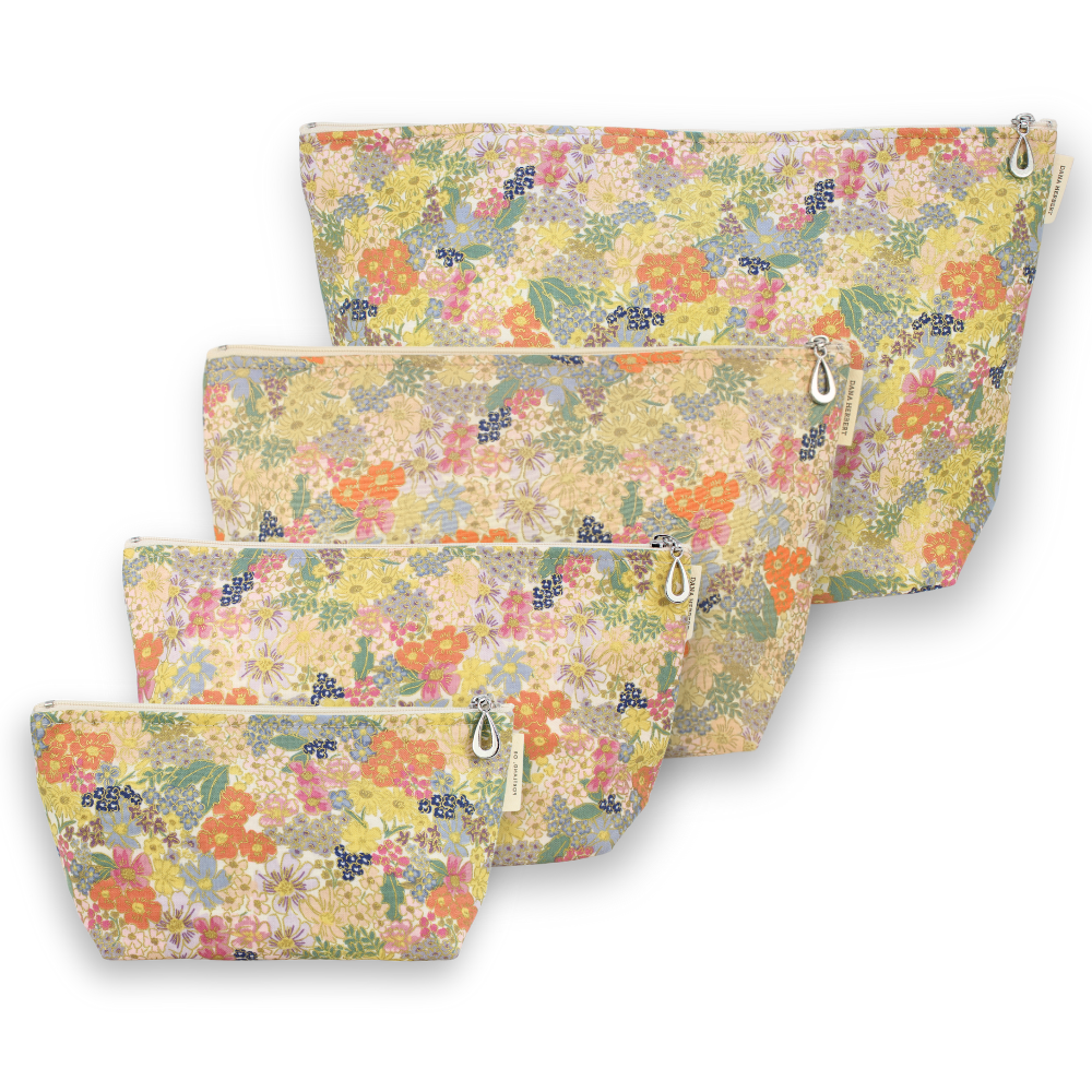 The Metallic Makeup Bag Set of 4- S, M, L + XL