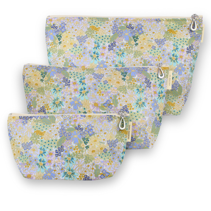 The Metallic Makeup Bag Set - S, M, + L